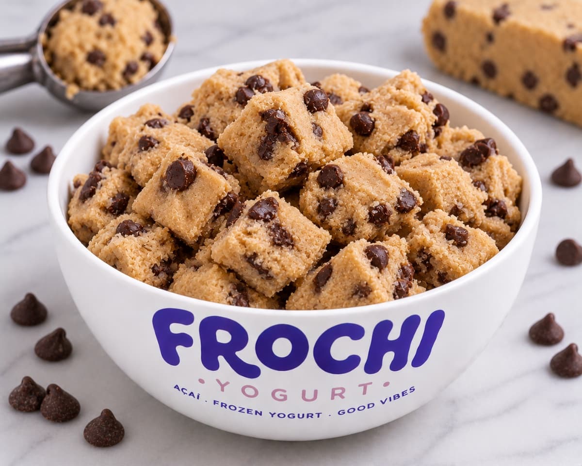 A bowl of Chop Chip Cookie Dough