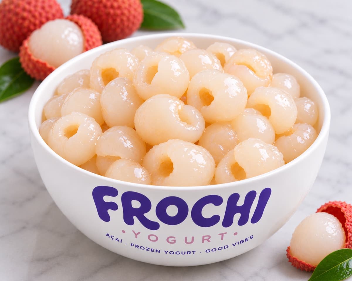 A bowl of Fresh Lychee