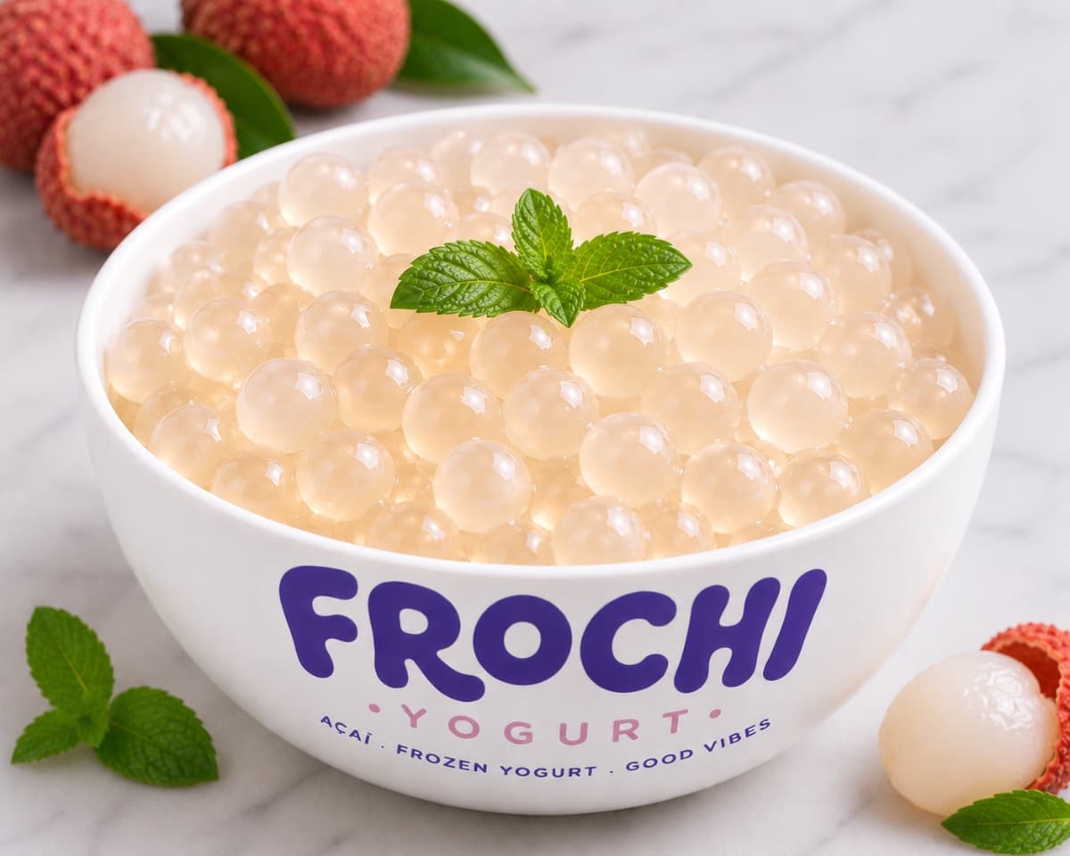 A Bowl of Lychee Fruit Pearls