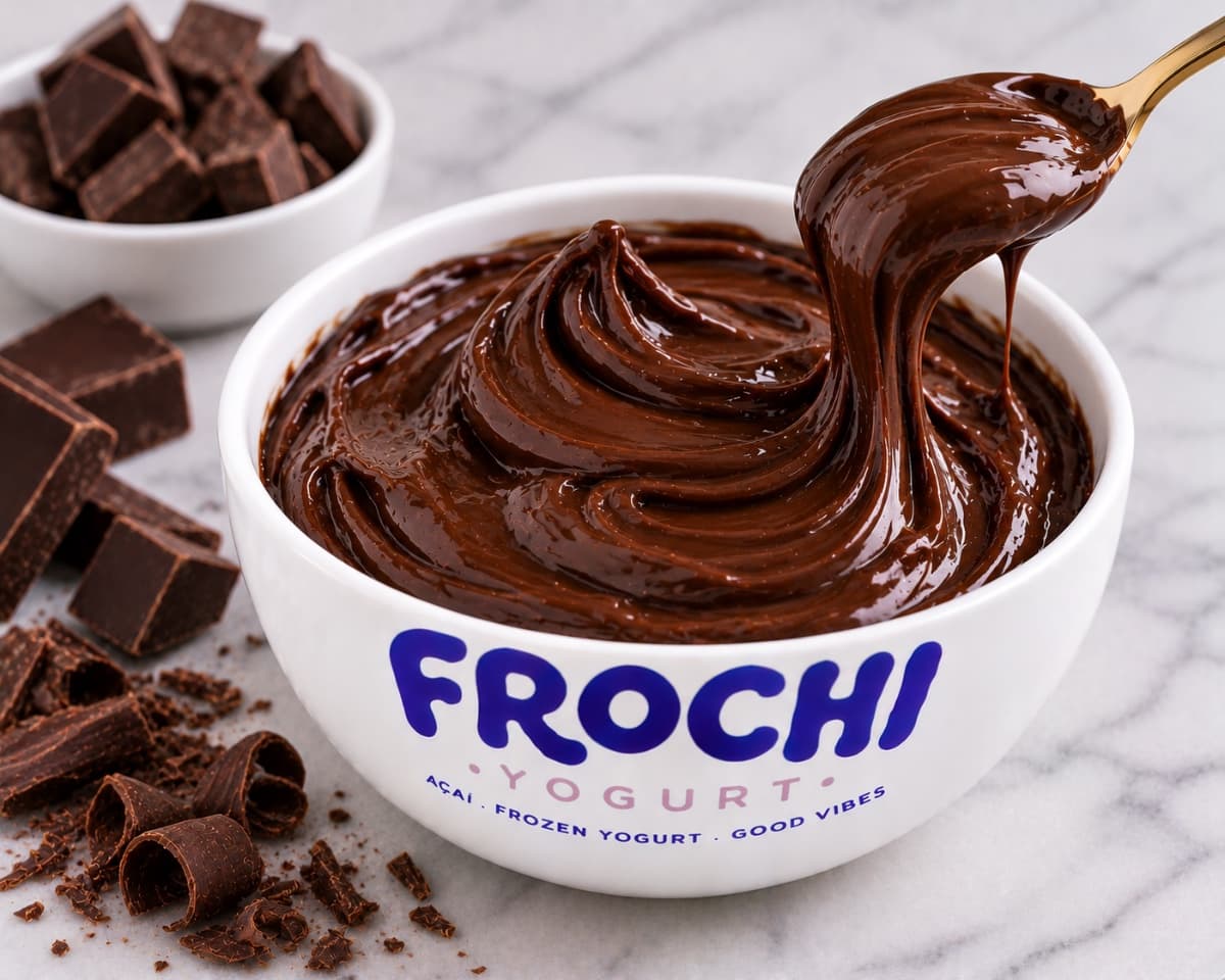 A bowl of Warm Dark Chocolate