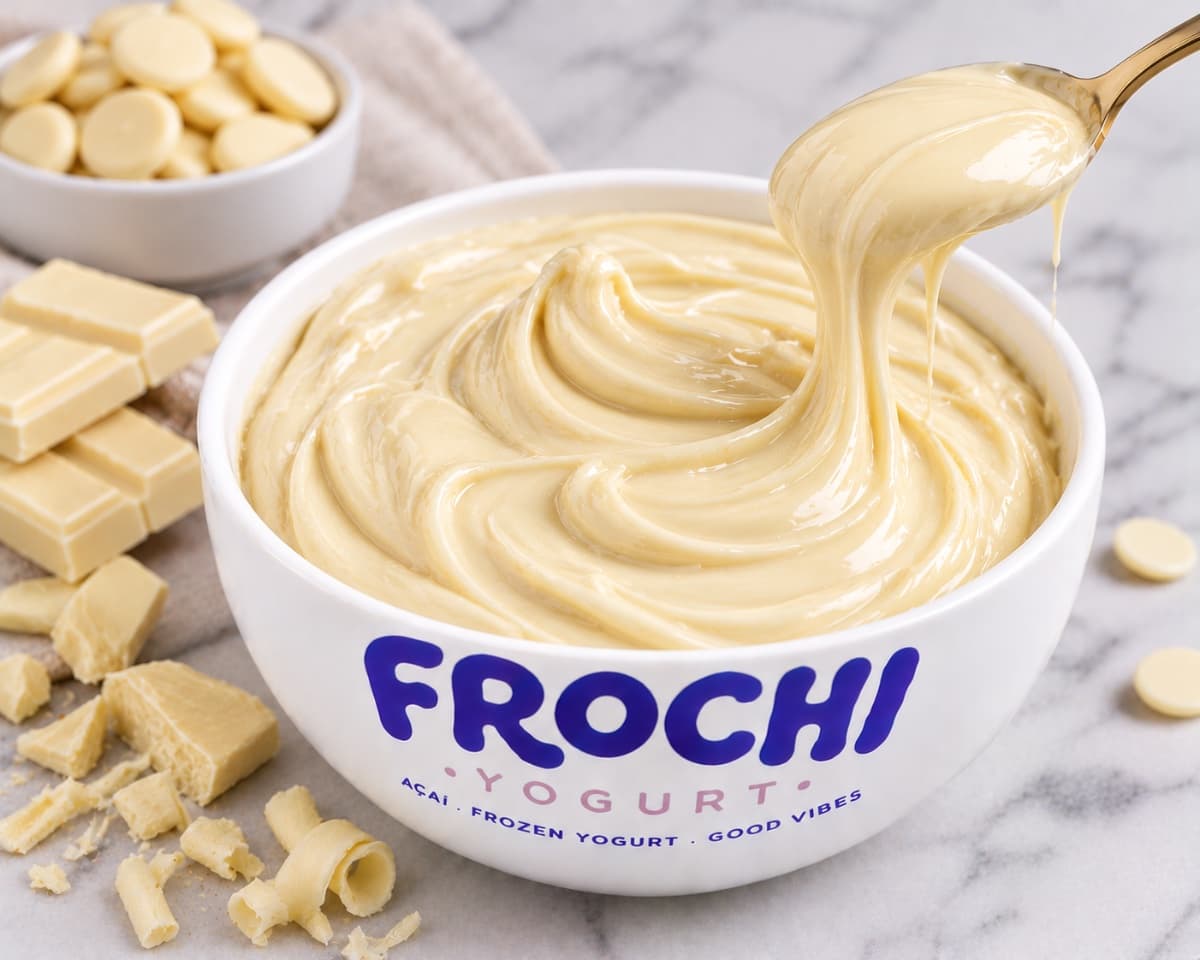 A bowl of Warm White Chocolate
